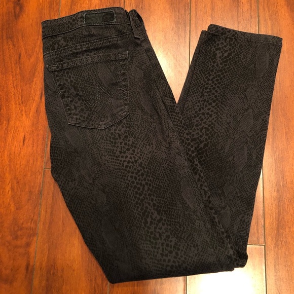 AG Adriano Goldscmied Animal Print The Legging Super Skinny Fit Jean - Picture 1 of 16